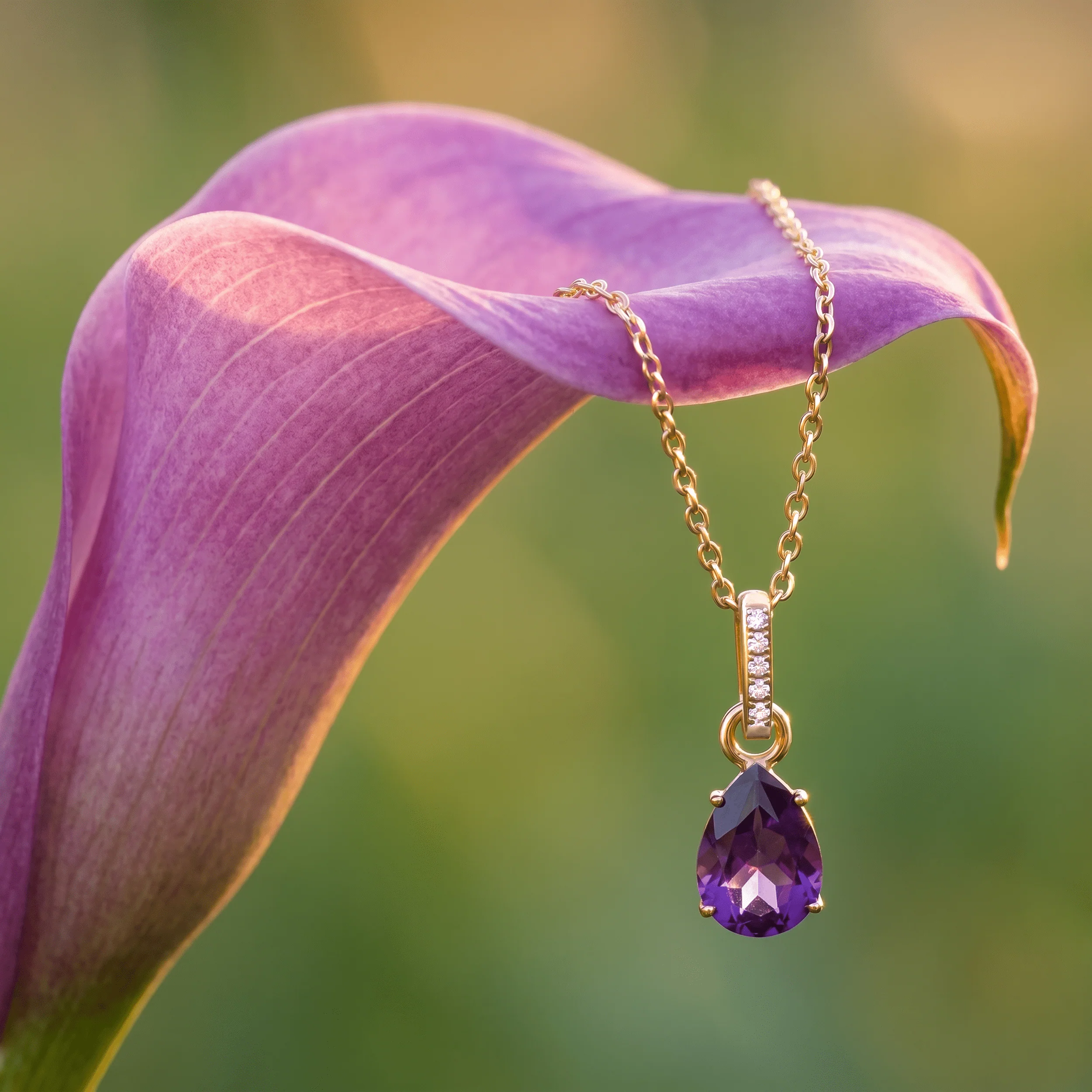 Amethyst Necklace Sway - February Birthstone - Image 10