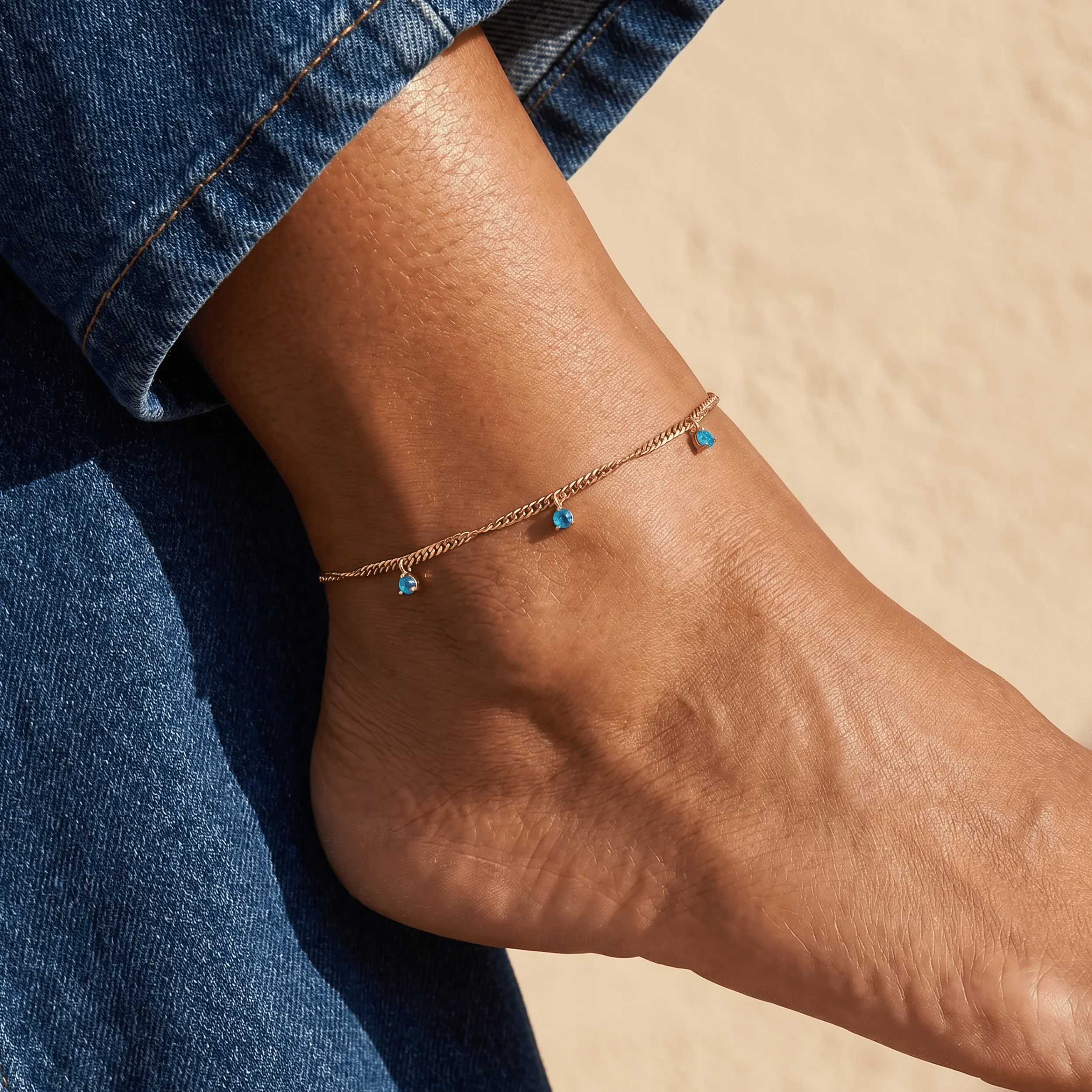 Apatite Anklet - Flowing - Image 5