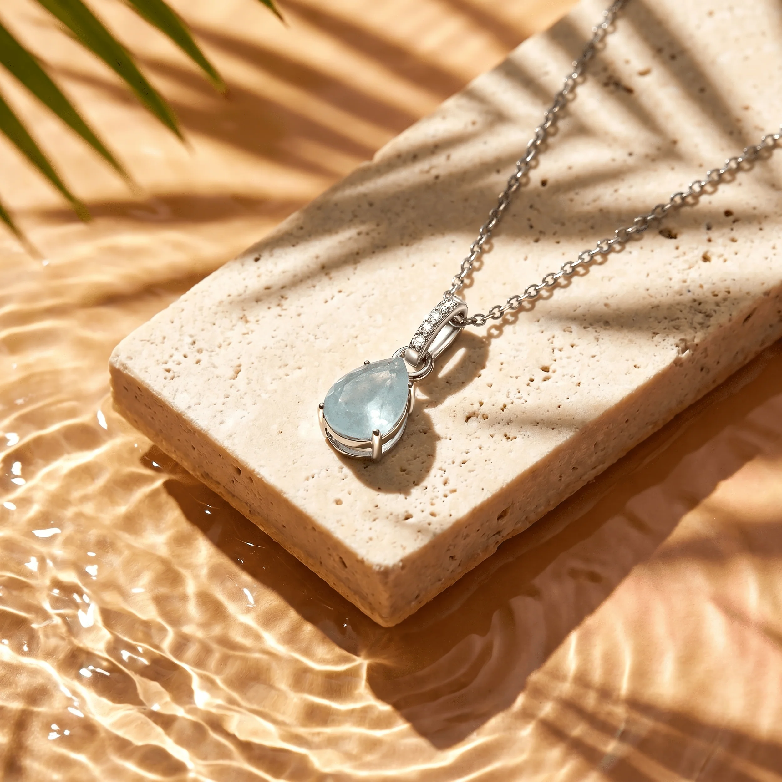 Aquamarine Necklace Sway - March Birthstone - Image 8