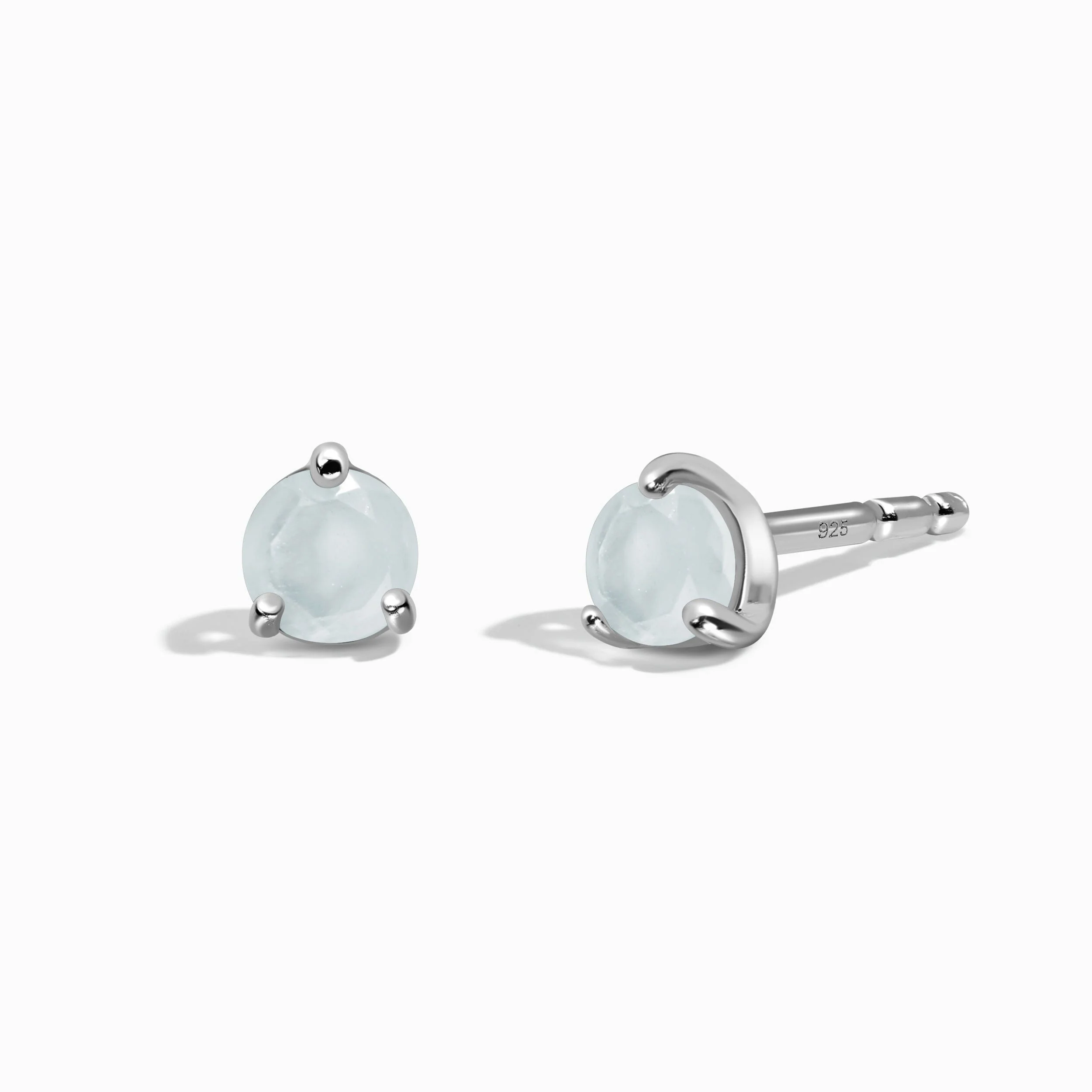 Aquamarine Round Studs