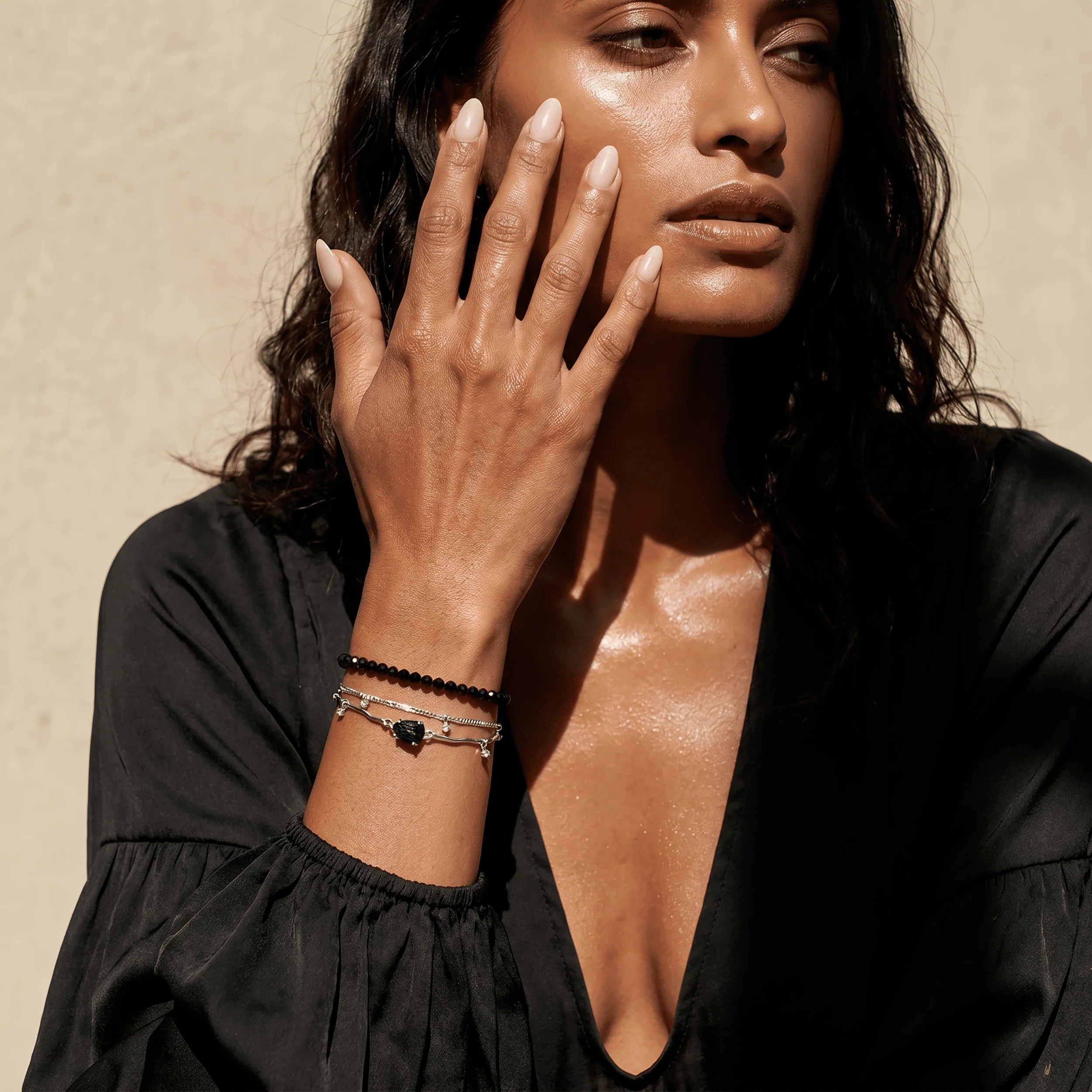 Black Obsidian Flow & Vibrations Bracelet - Image 8