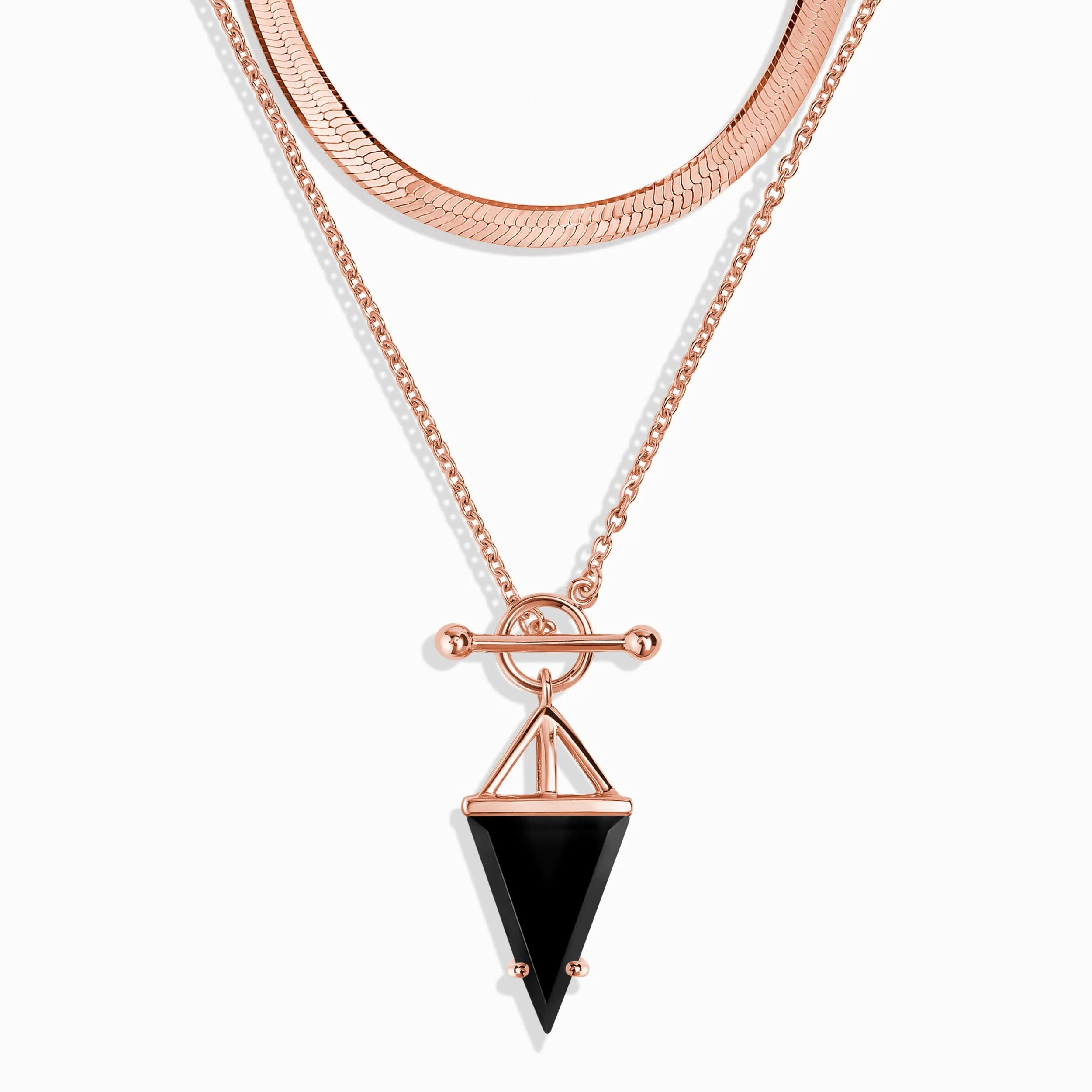 Black Obsidian Heroine & Herringbone Necklaces - Image 3