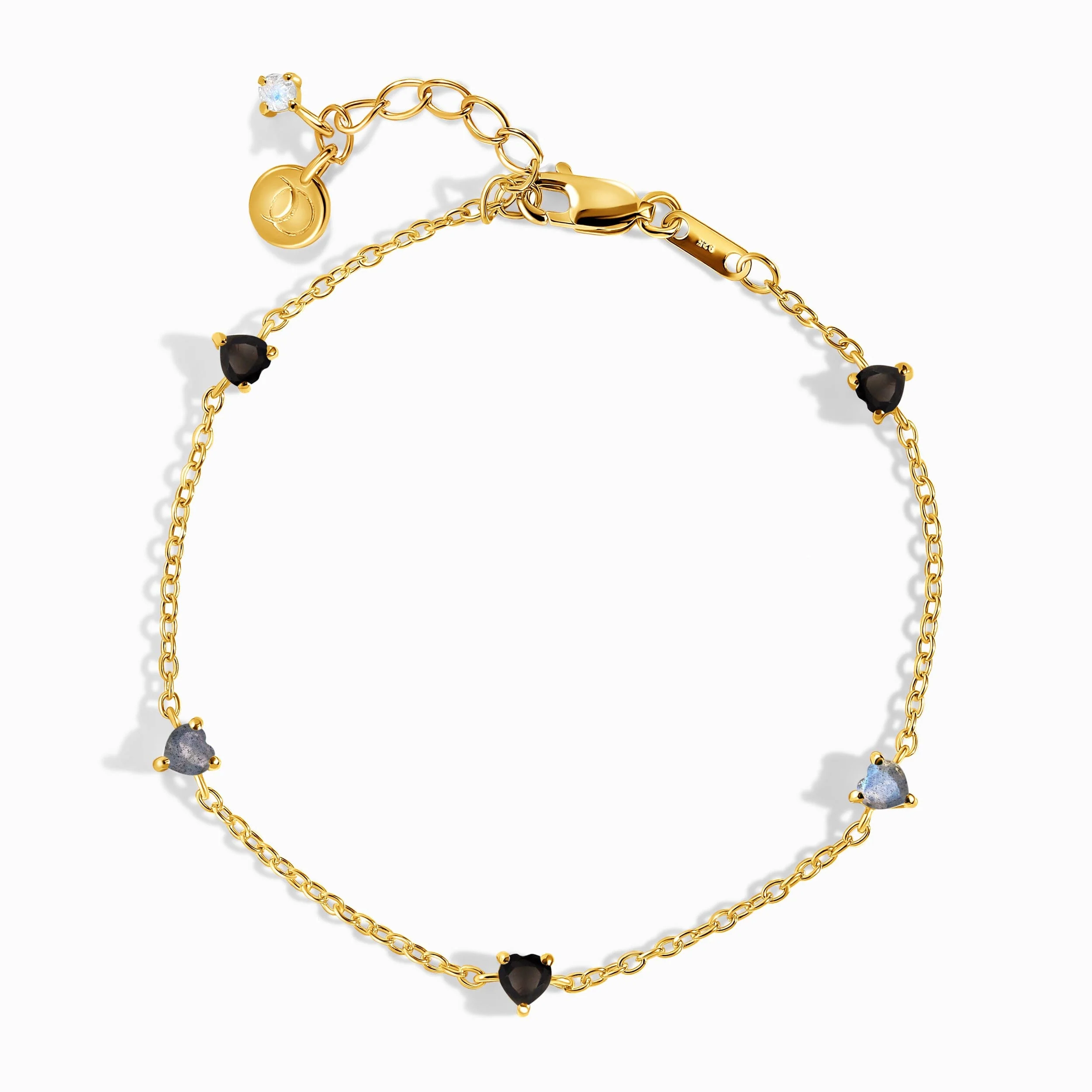 Black Obsidian Labradorite Bracelet - Crush - Image 5