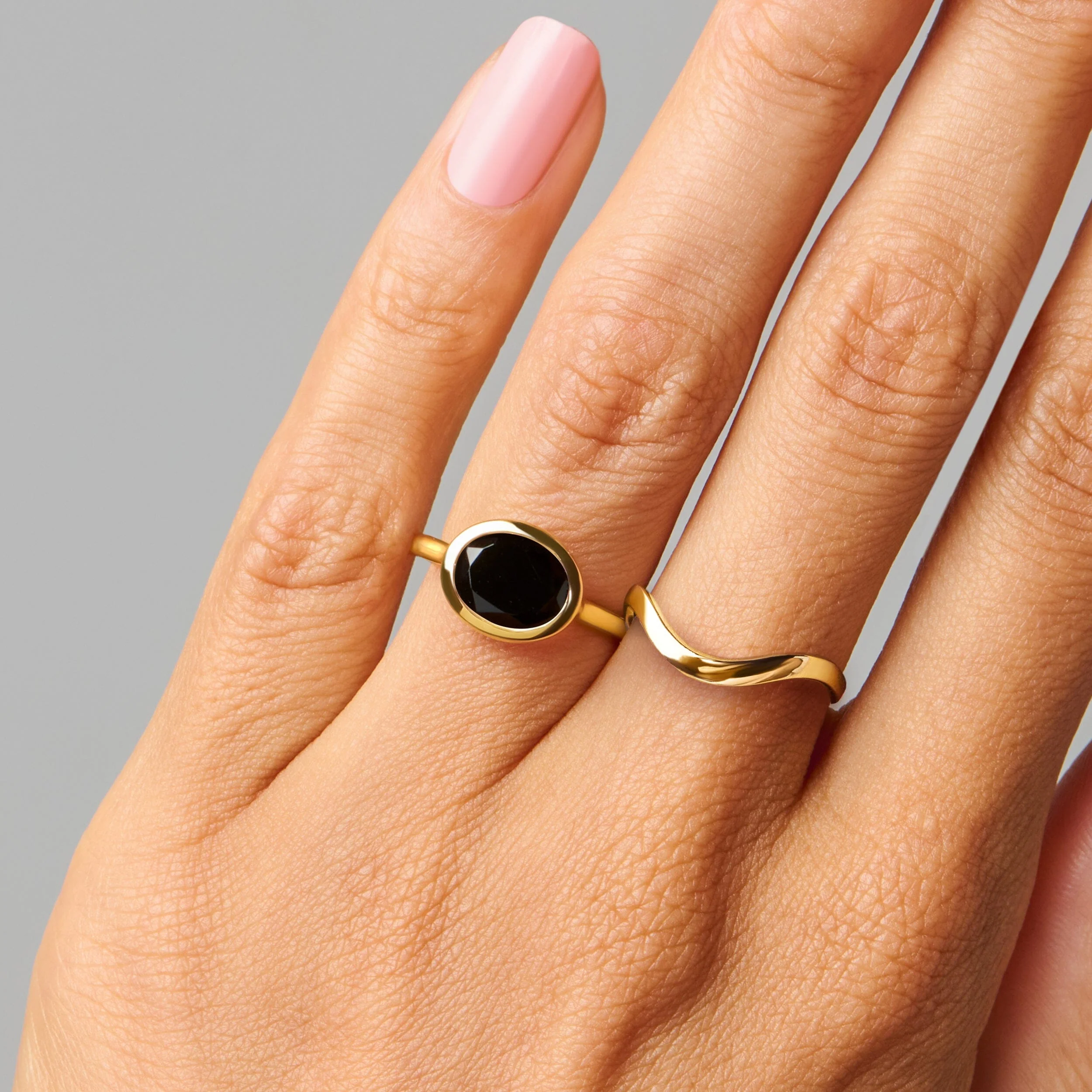 Black Obsidian Skin-Touch & Waves Rings - Image 4