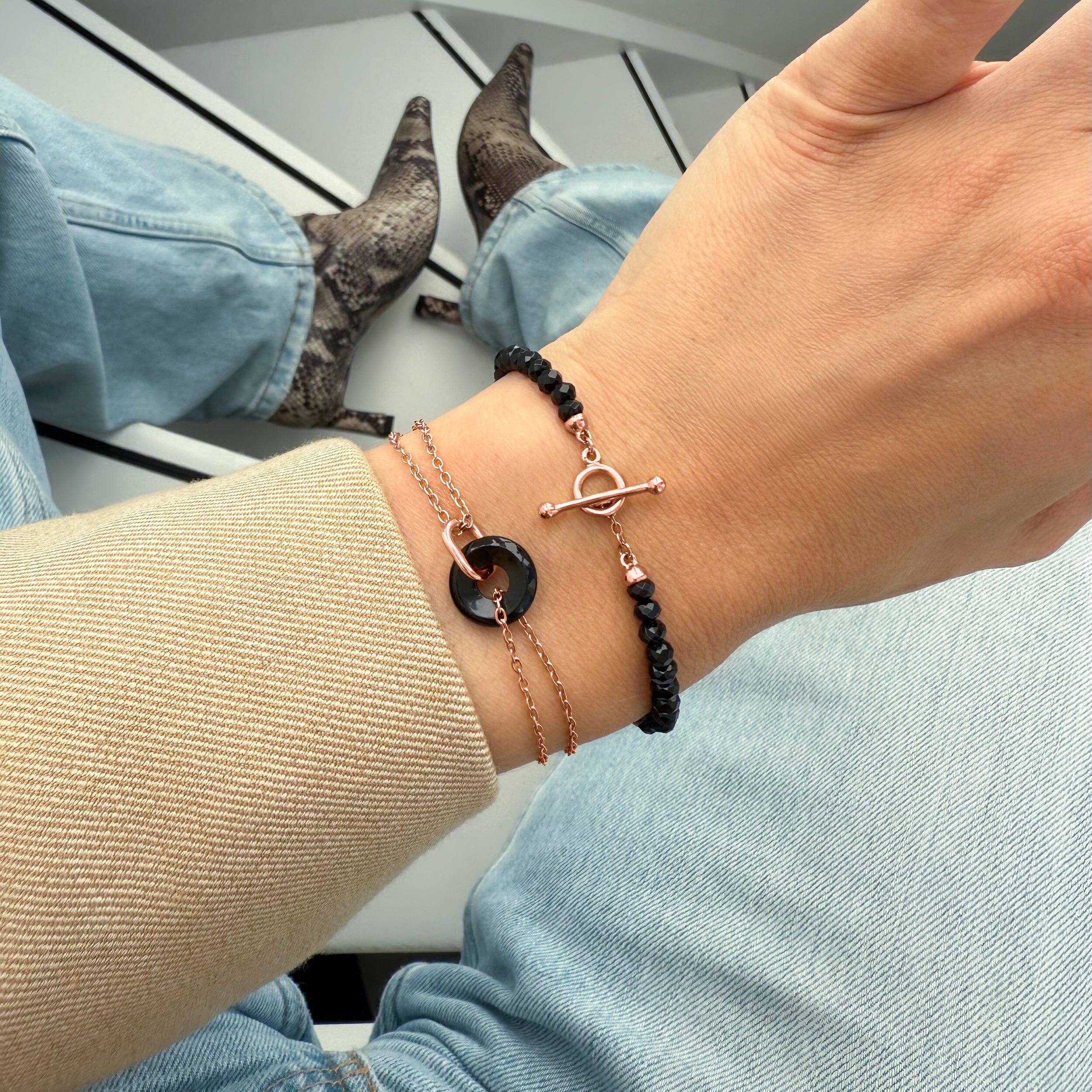 Black Obsidian Bracelet - Vibrations - Image 11
