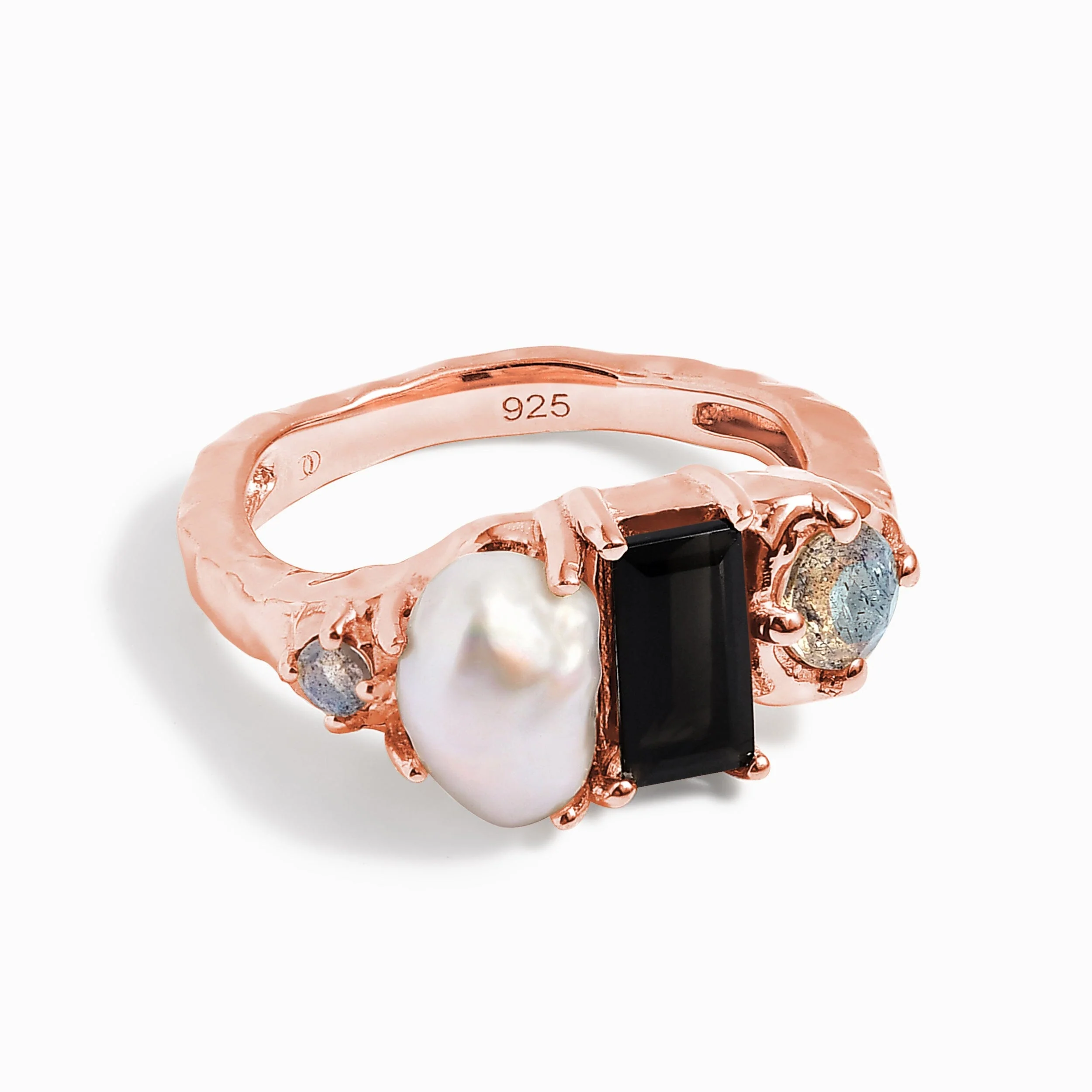 Black Obsidian Pearl Ring - Treasure - Image 14