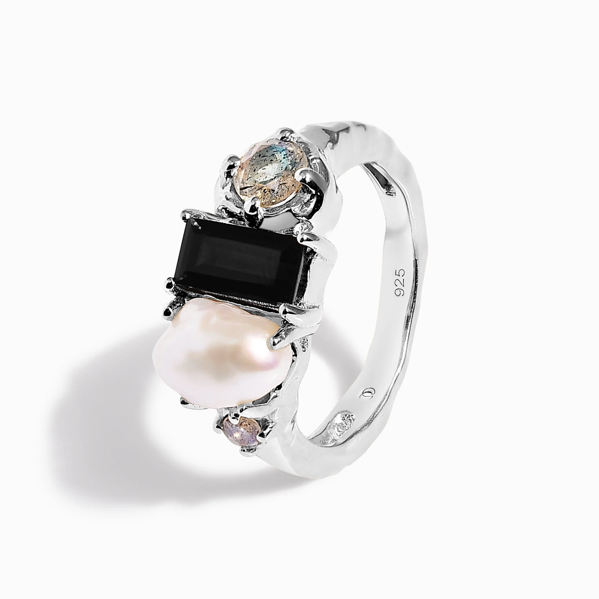 Black Obsidian Pearl Ring - Treasure - Image 24