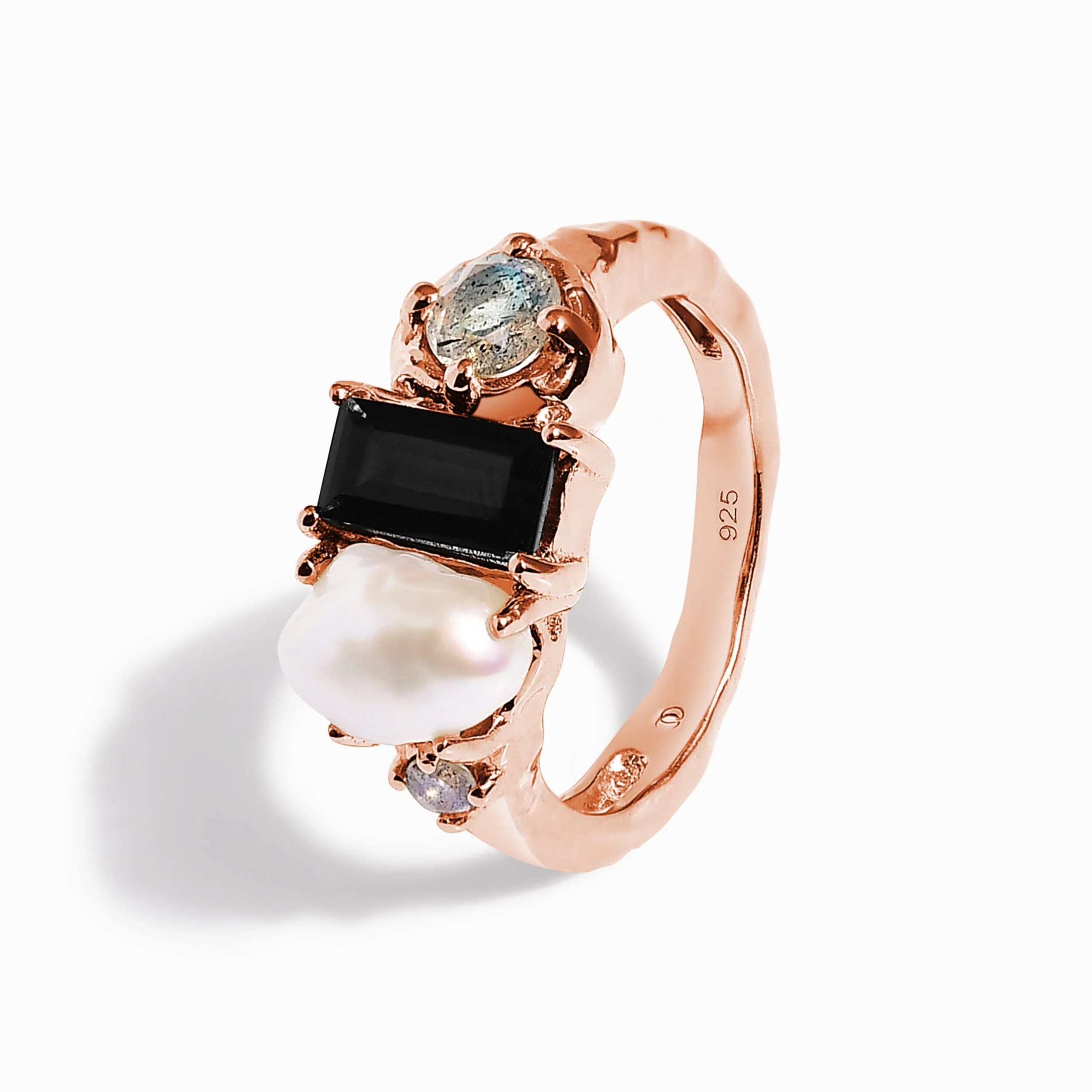 Black Obsidian Pearl Ring - Treasure - Image 13