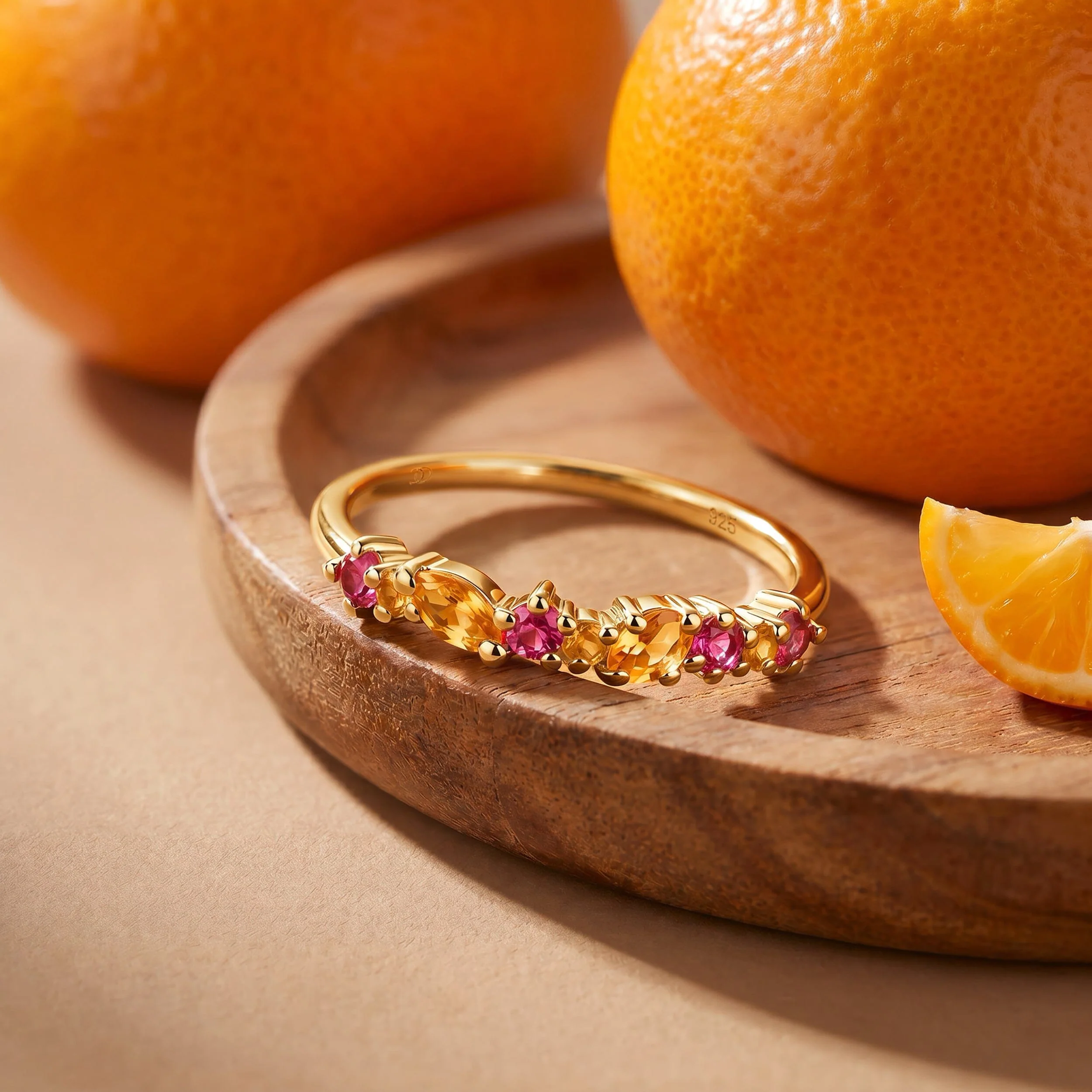Citrine Pink Topaz Ring - Grace - Image 10