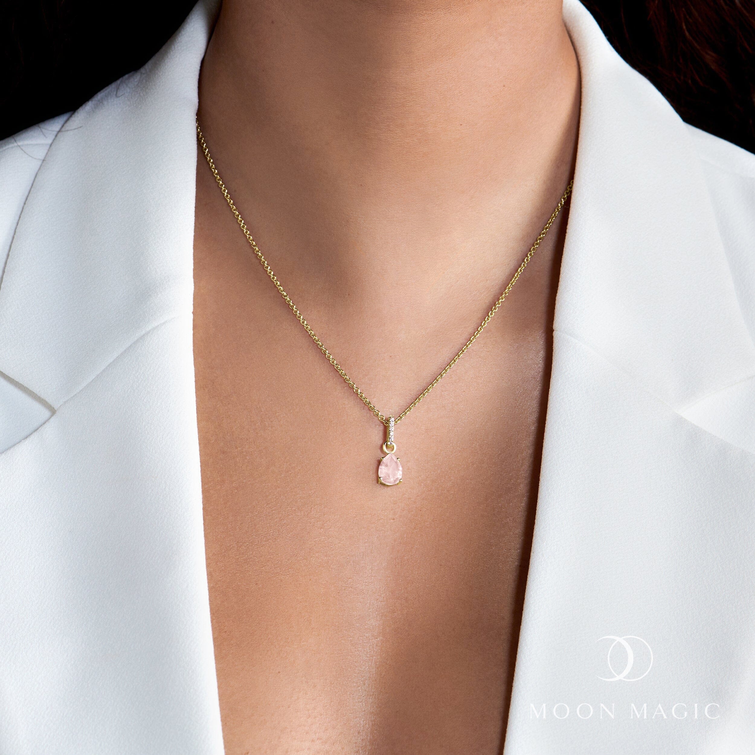 Rose Quartz Necklace - Sway - Image 6