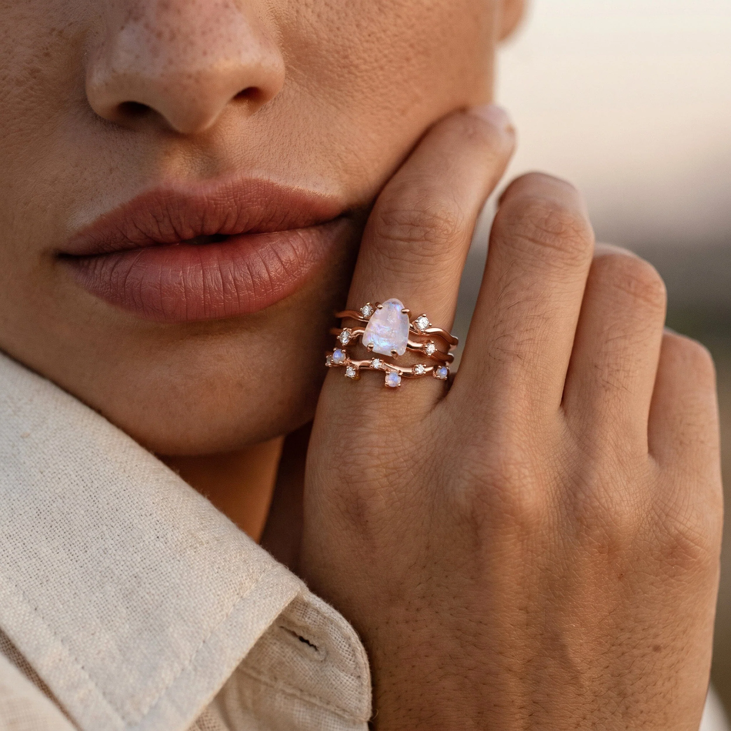 Moonstone Flow & Stardust Rings - Image 4