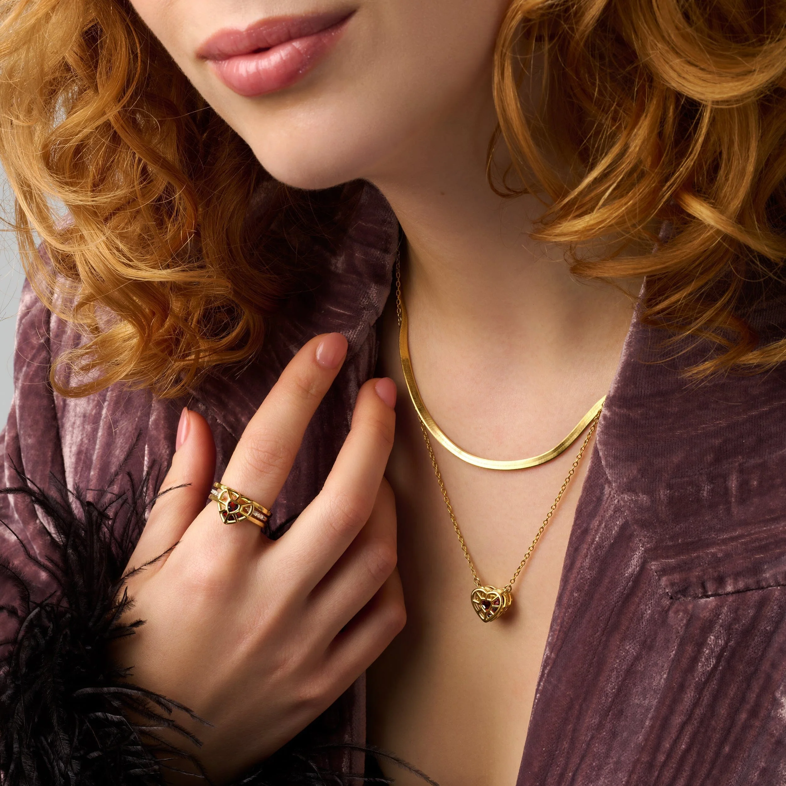 Garnet Fidget Necklace - Heart in Motion - Image 14