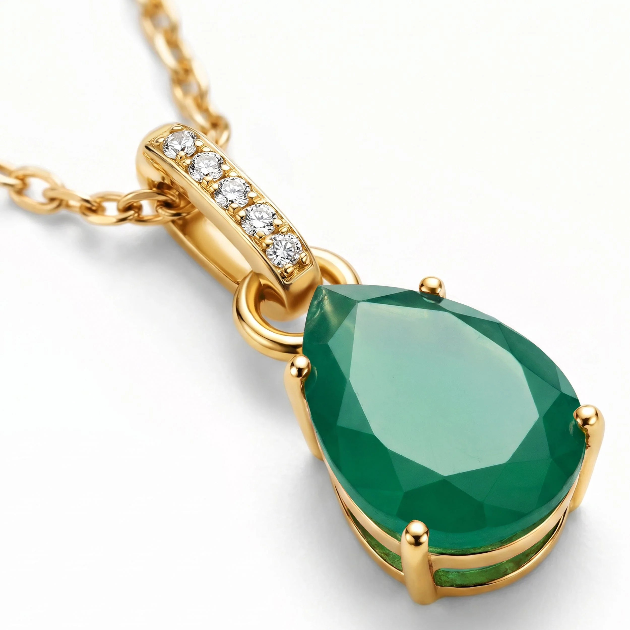 Green Onyx Necklace Sway - May Birthstone - Image 13
