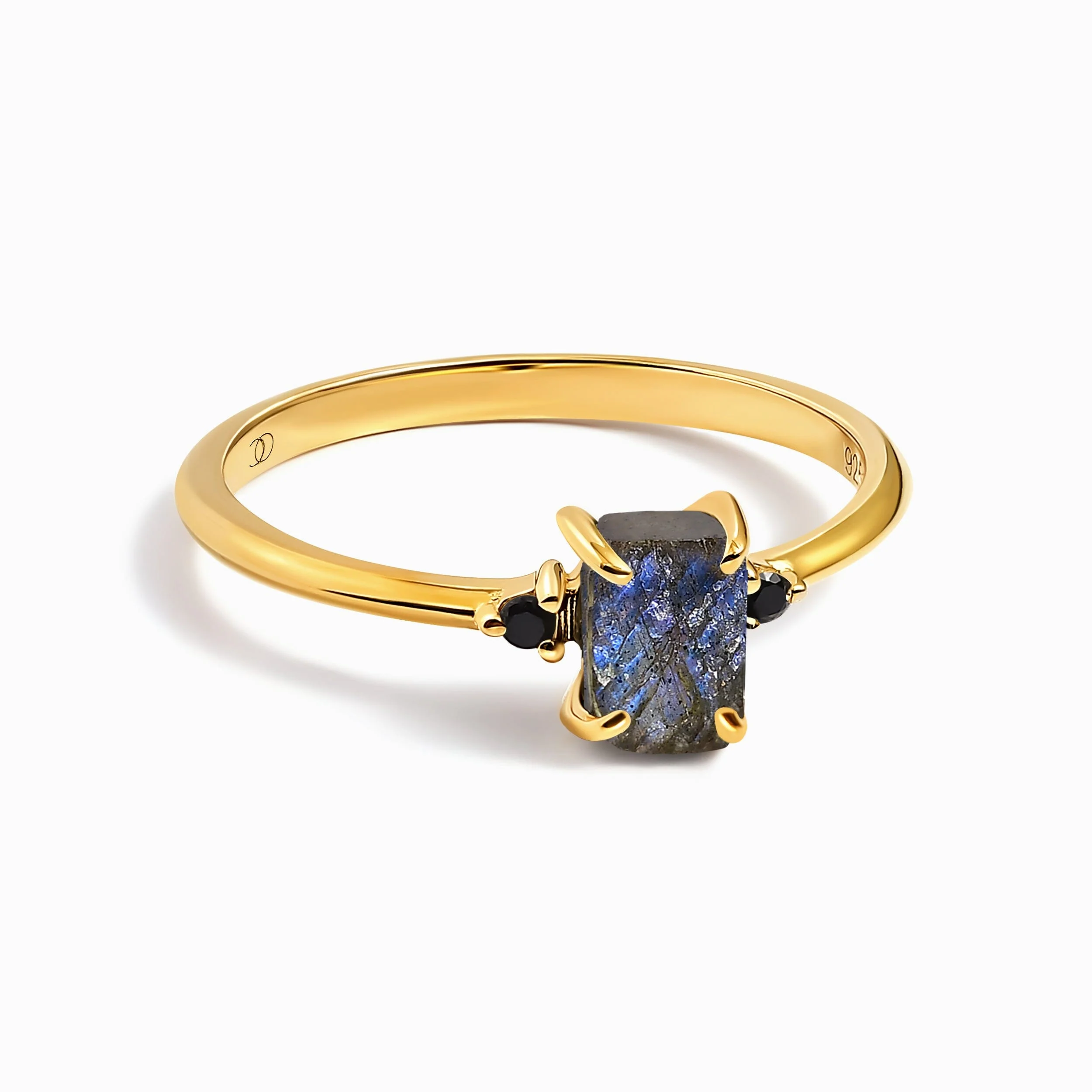 Labradorite Black Onyx Ring - Petite Allure - Image 5
