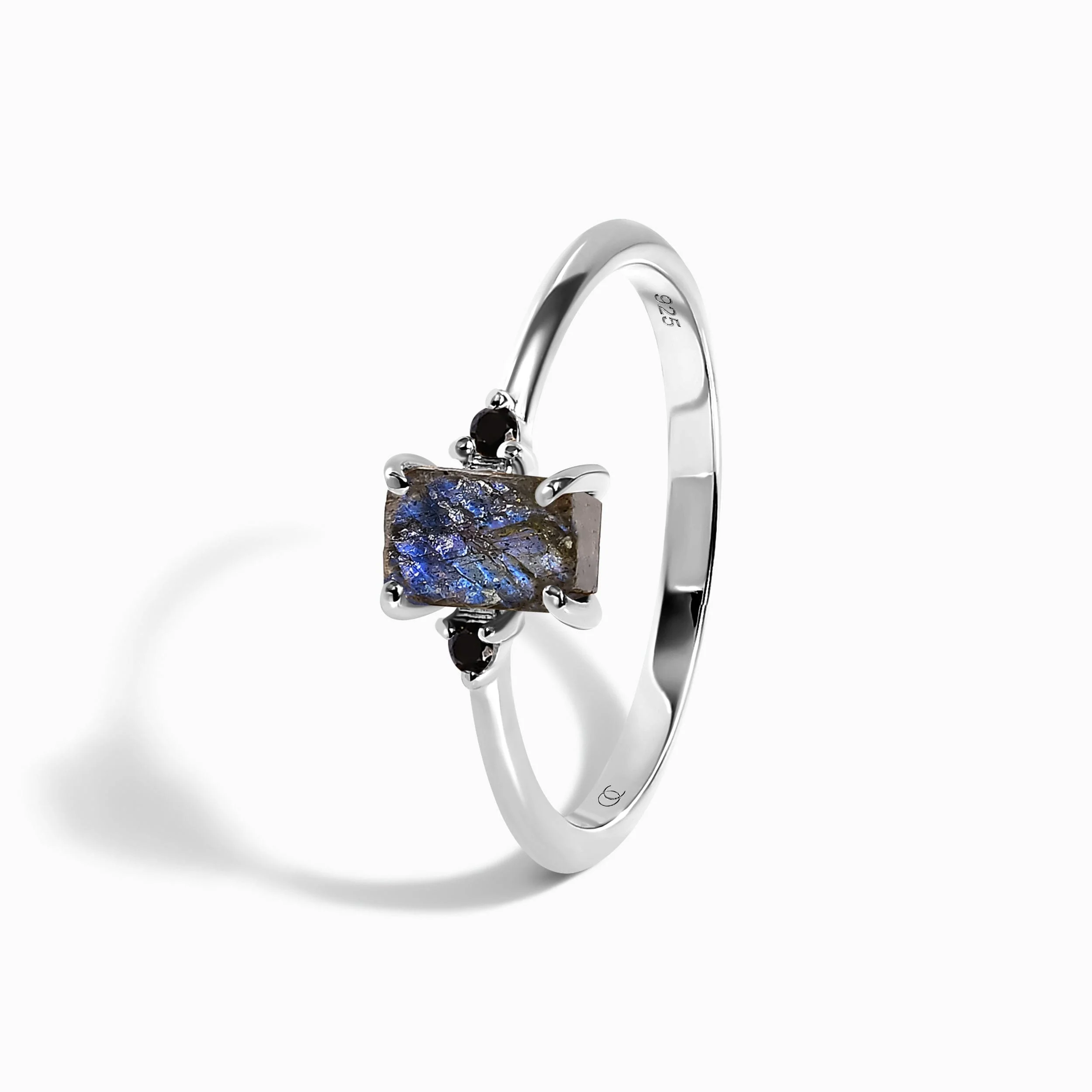 Labradorite Black Onyx Ring - Petite Allure - Image 15