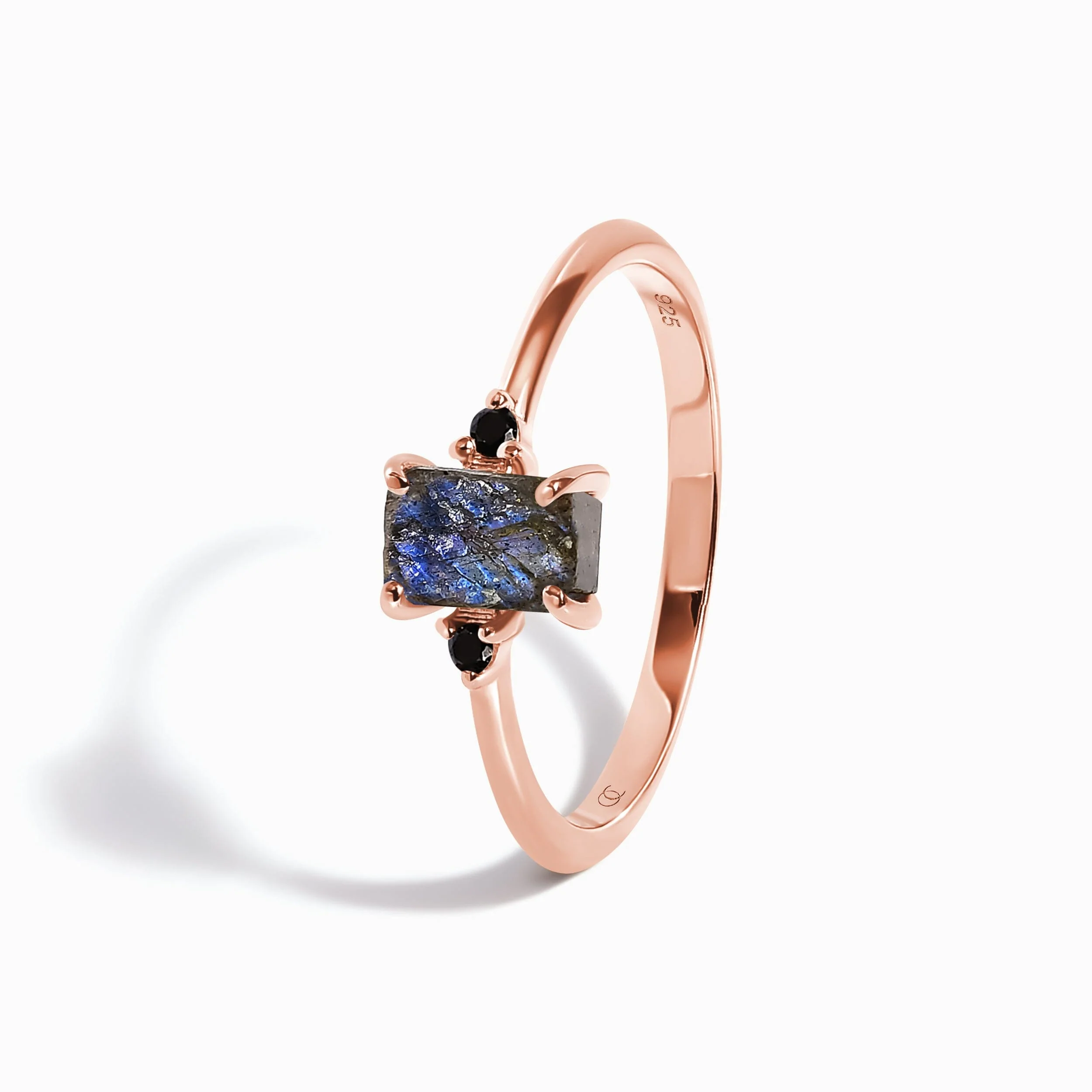 Labradorite Black Onyx Ring - Petite Allure - Image 16