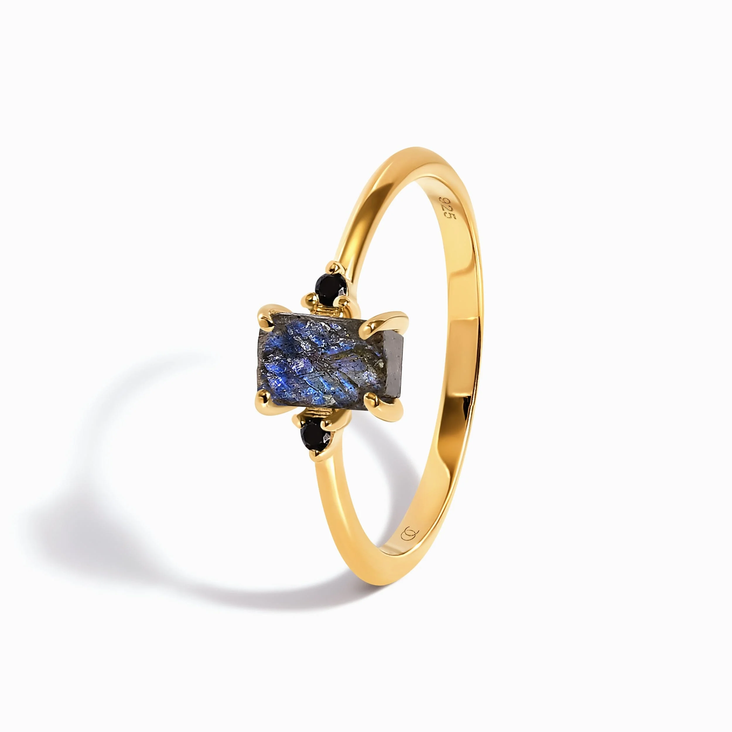 Labradorite Black Onyx Ring - Petite Allure - Image 17