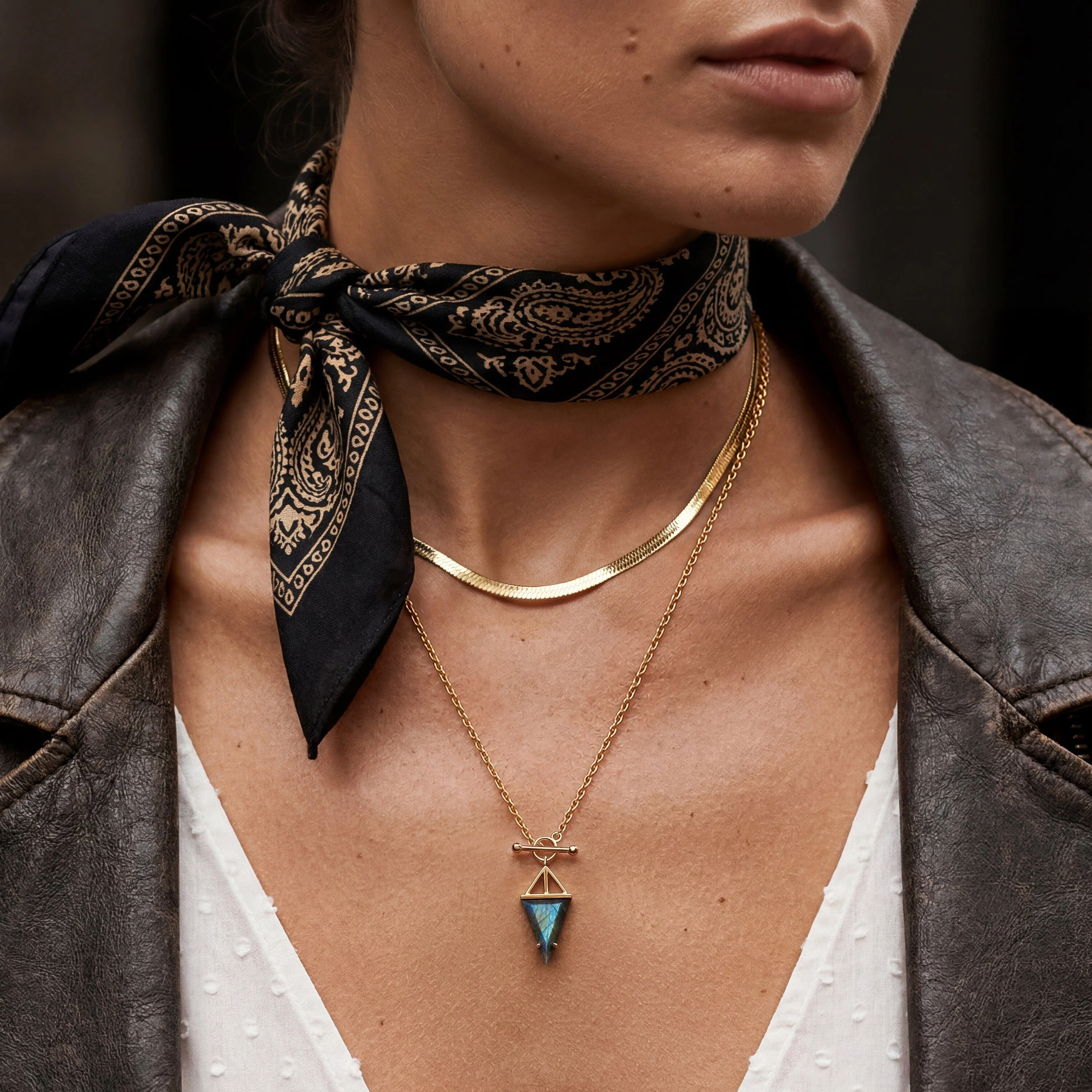 Labradorite Heroine & Herringbone Necklaces - Image 9