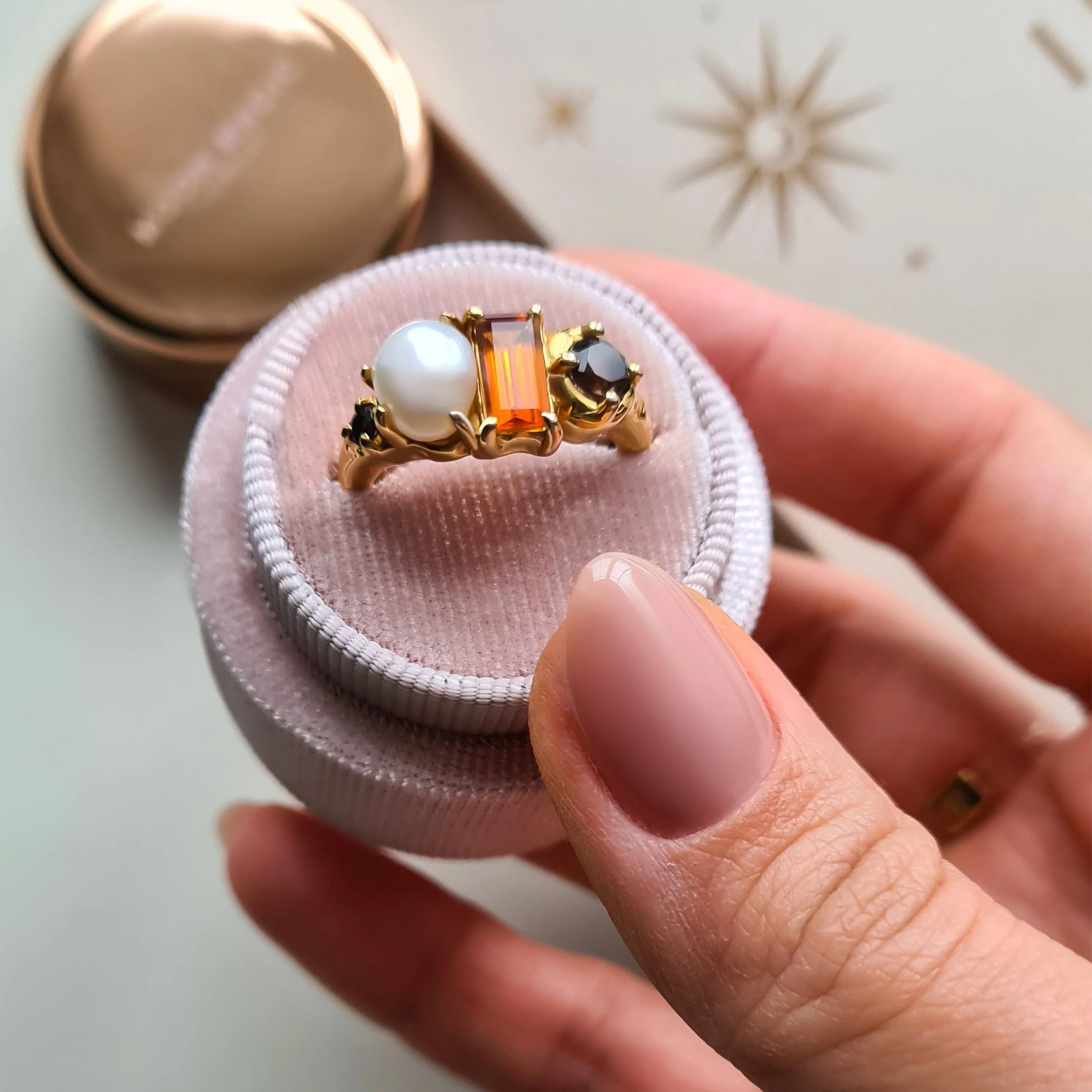 Citrine Pearl Ring - Treasure - Image 14