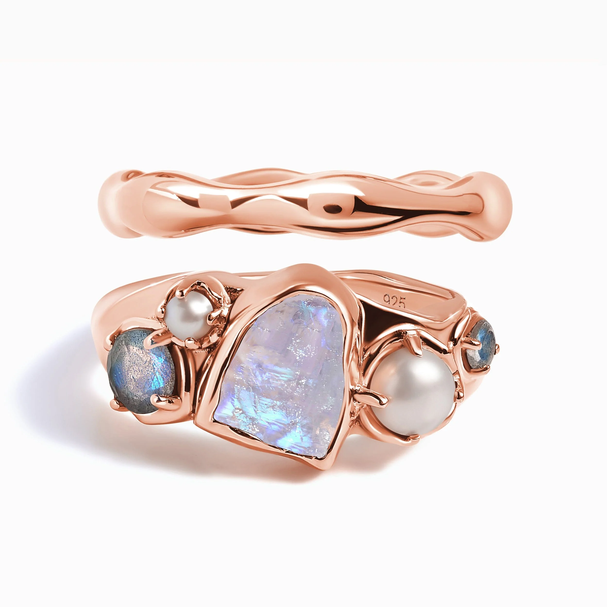 Moonstone Heirloom & Magma Rings - Image 3