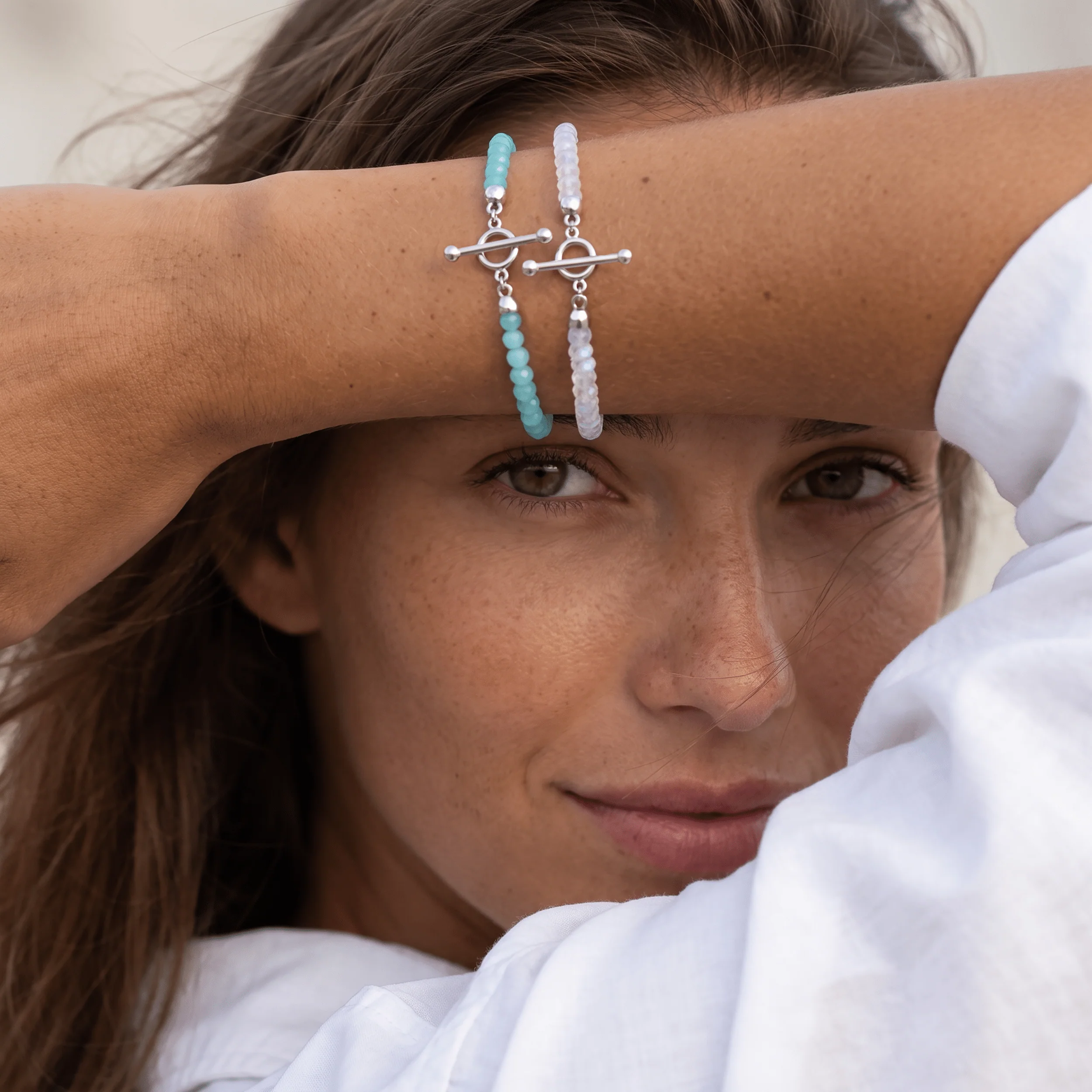 Moonstone & Amazonite Bracelet Stack - Abundance - Image 10