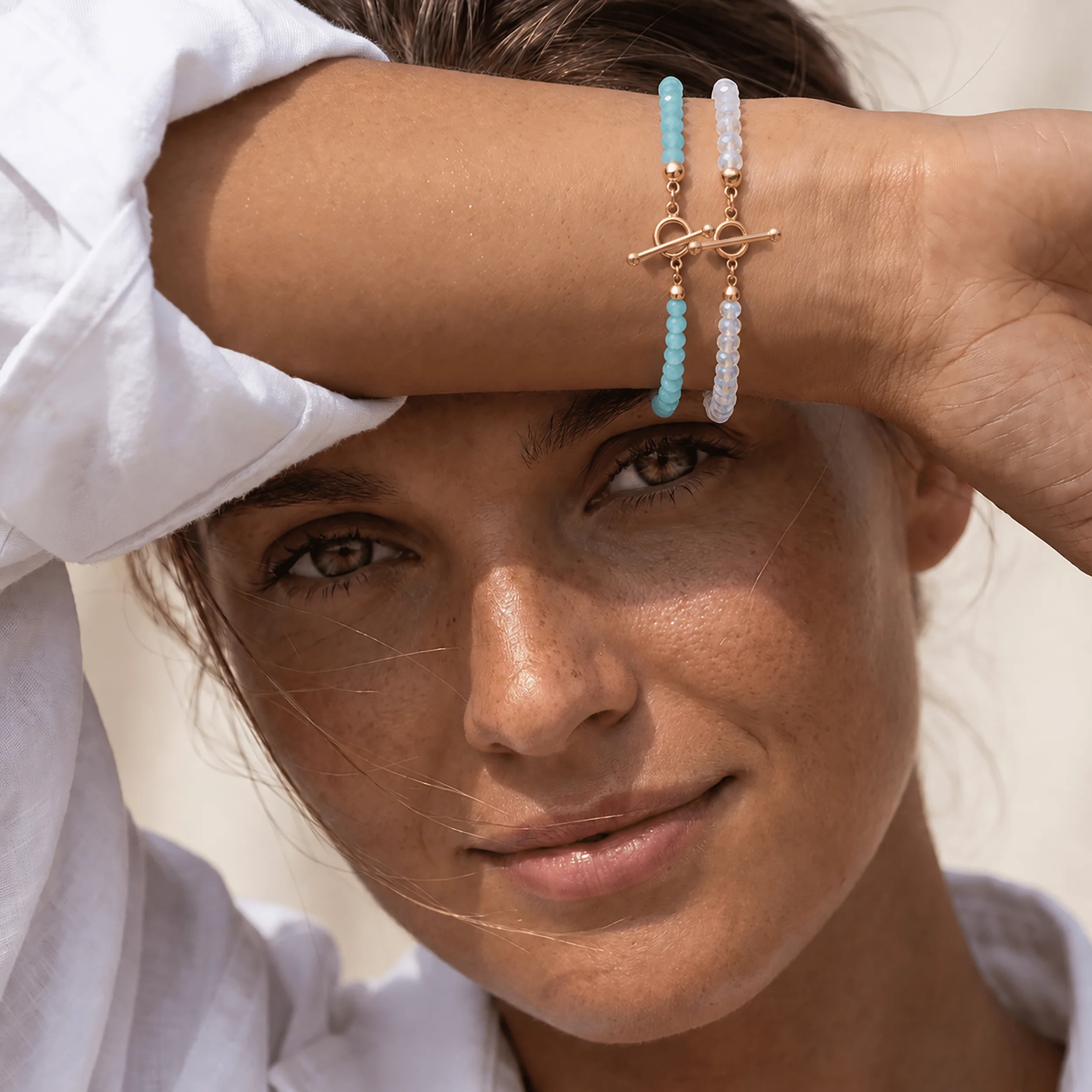 Moonstone & Amazonite Bracelet Stack - Abundance - Image 11