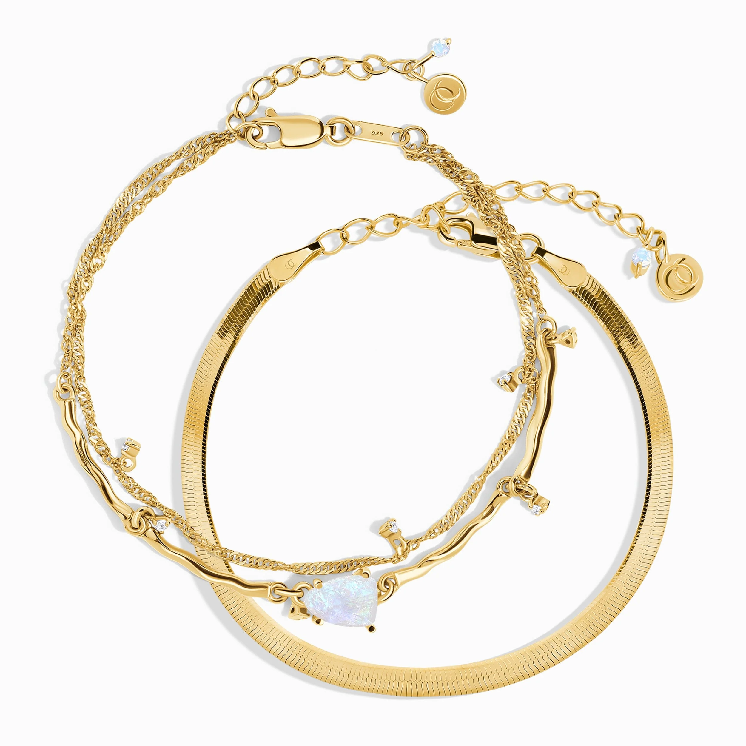 Moonstone Flow & Herringbone Bracelets - Image 5