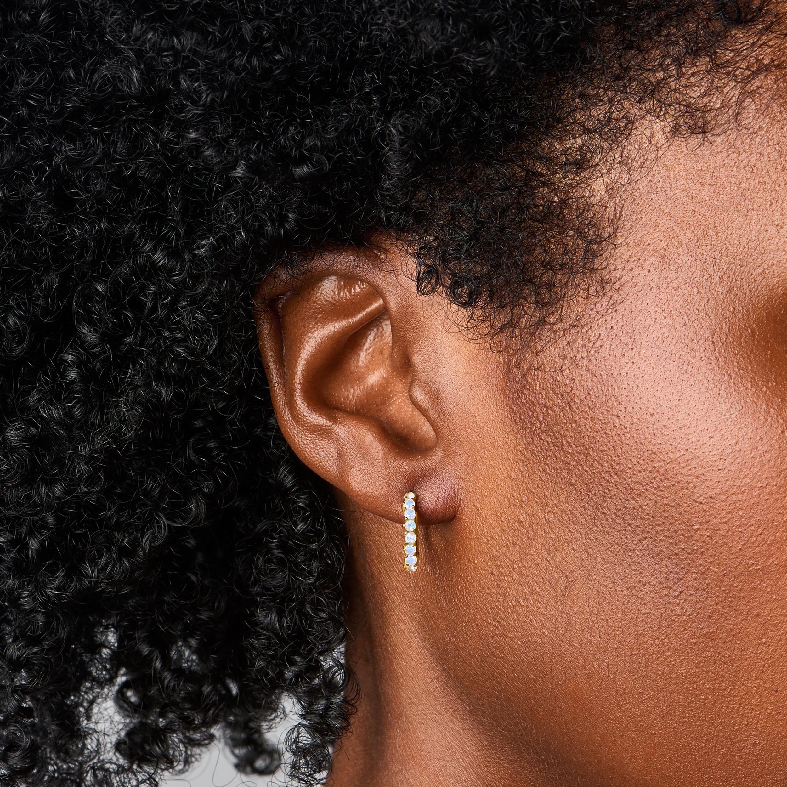 Moonstone Earrings - Queen Bonny Hoops - Image 18