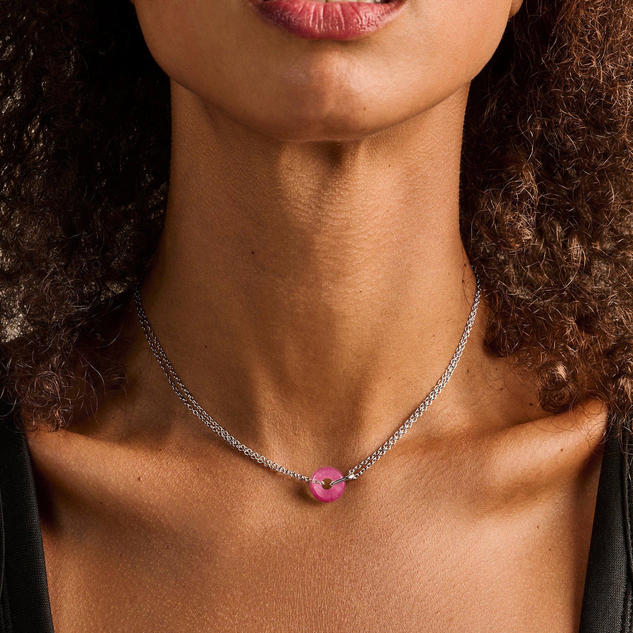Pink Quartz Necklace - Ora - Image 2