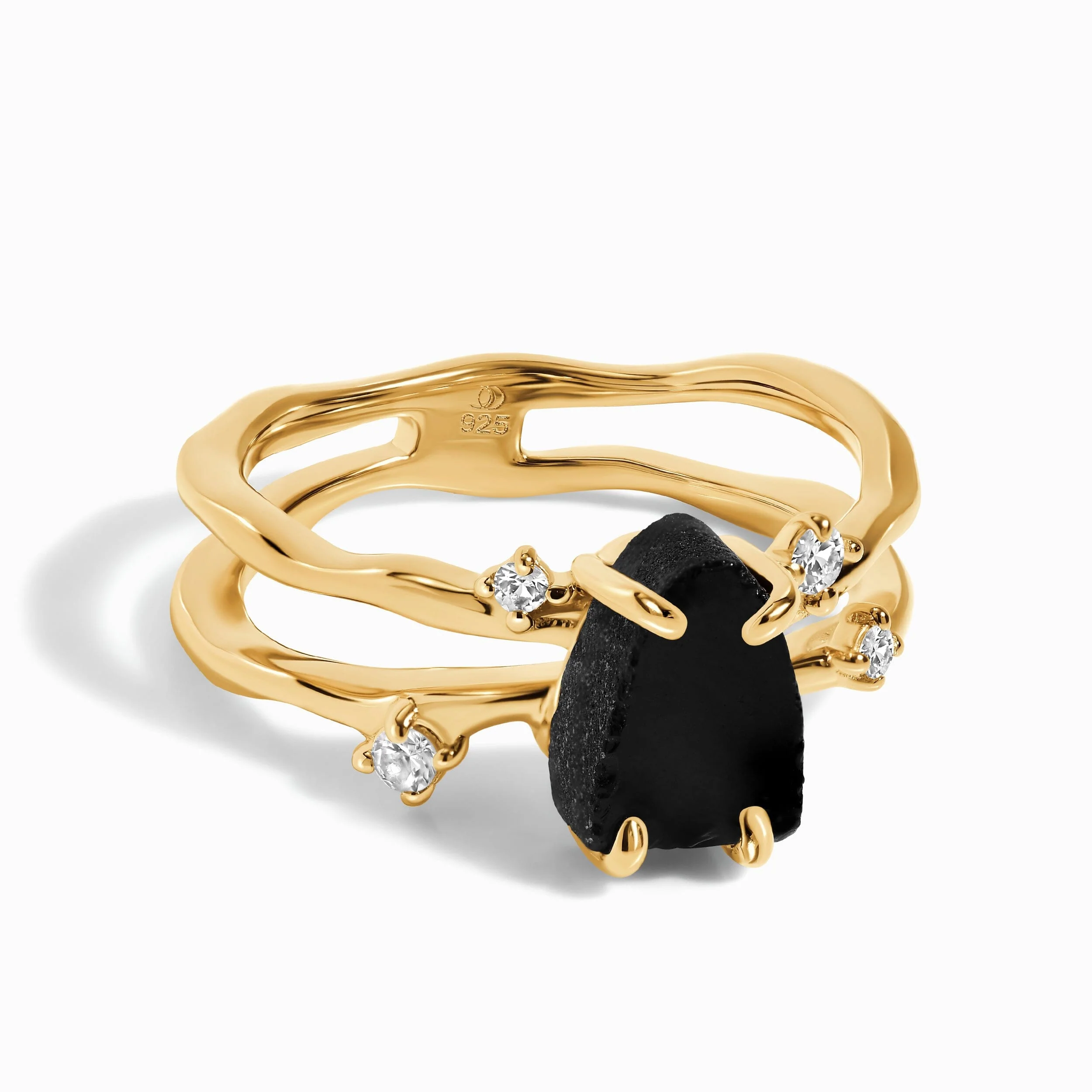 Black Obsidian Ring - Flow - Image 5