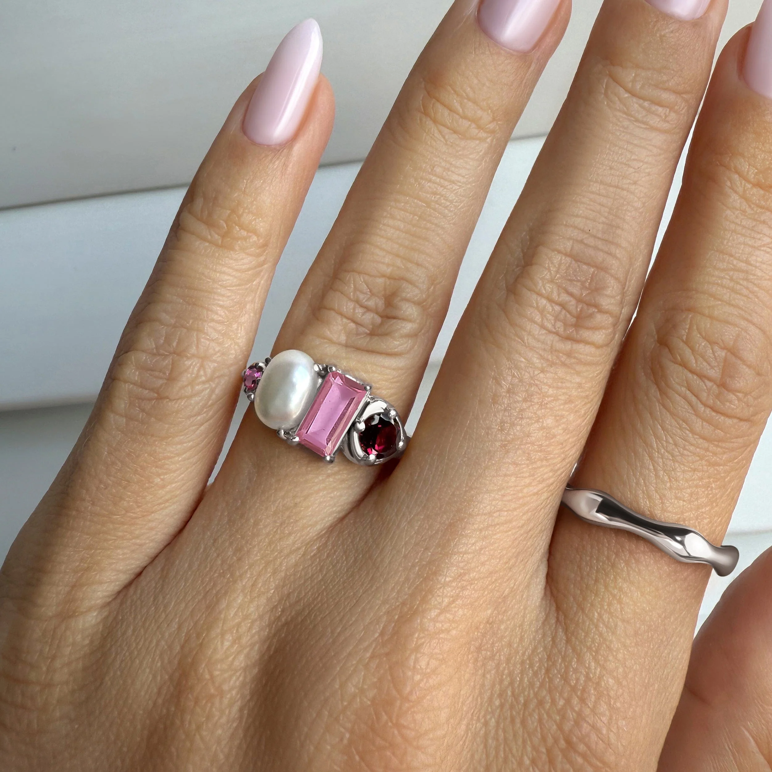 Garnet Pearl Treasure & Magma Rings - Image 3