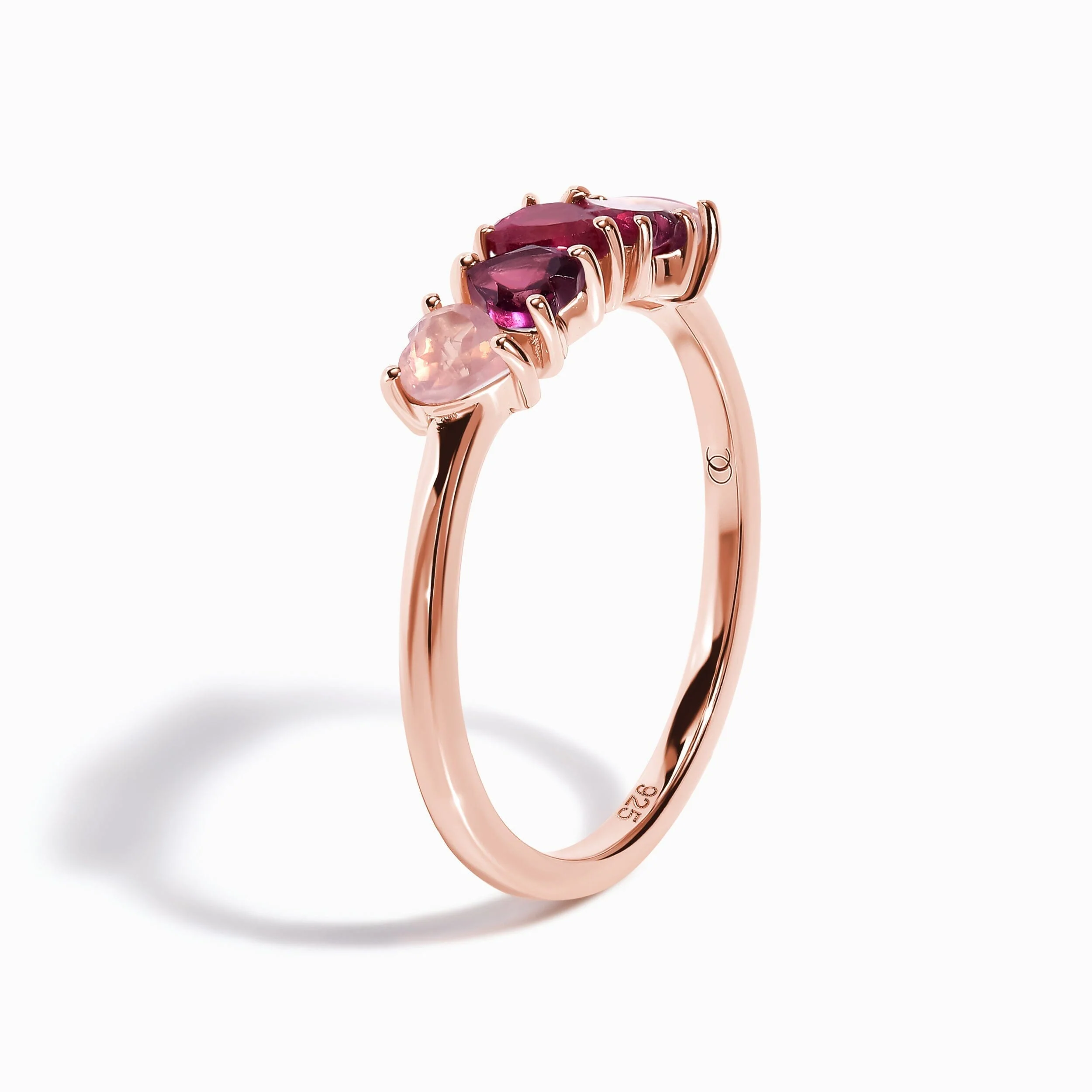 Rose Quartz Rhodolite Ring - Crush - Image 16