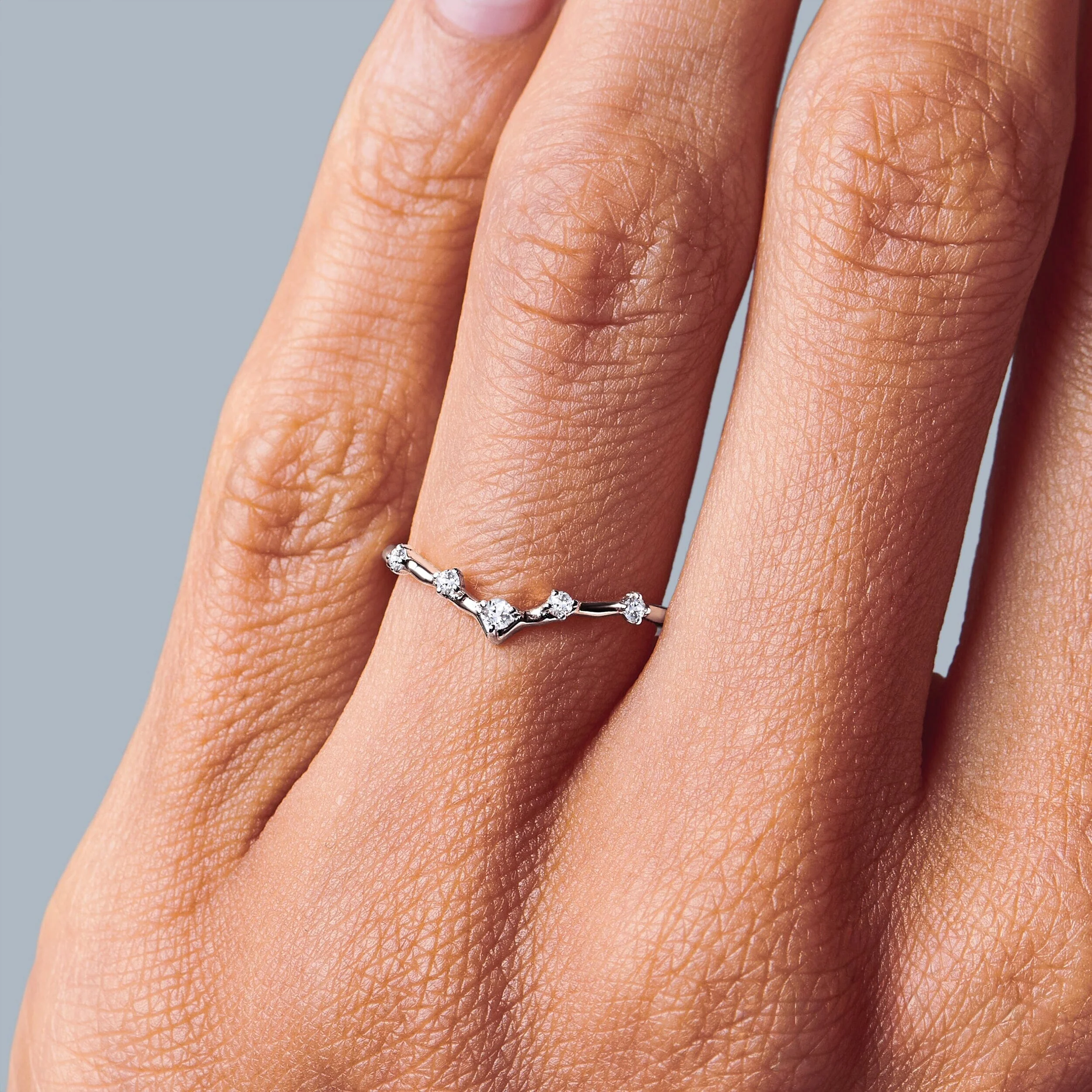 White Zircon Ring - Cosmic Crown - Image 2